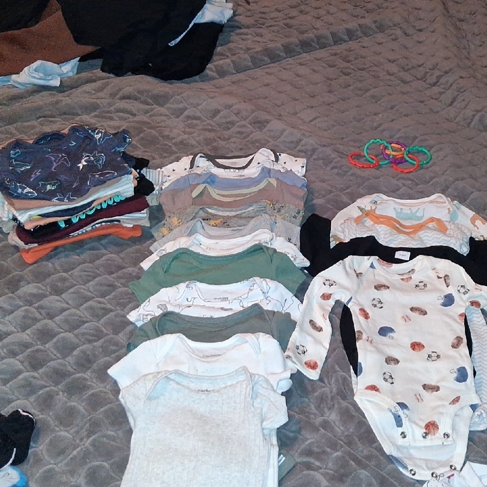 Assorted Baby Onesies and Outfits